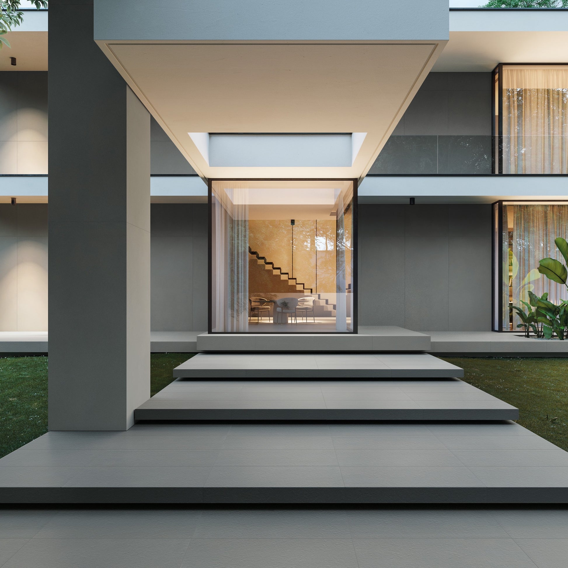 Nuances Antracite 80×80 cm – tmavá venkovní dlažba i na schody skladem u dlažby.net