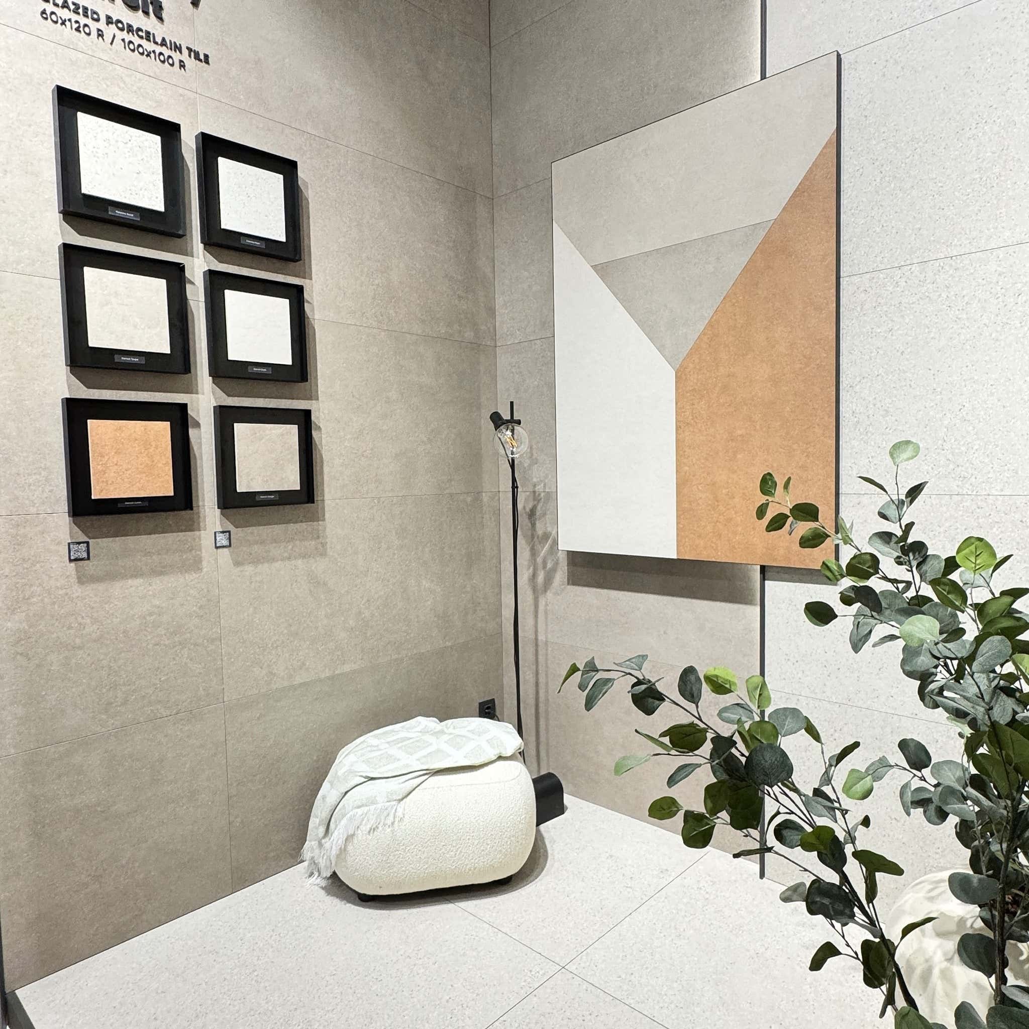 Keramická dlažba KTL Columbia – mikrocementový design v moderním interiéru