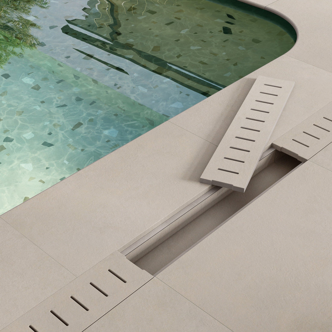 Protiskluzová dlažba 2 cm – bezpečný povrch u bazénu