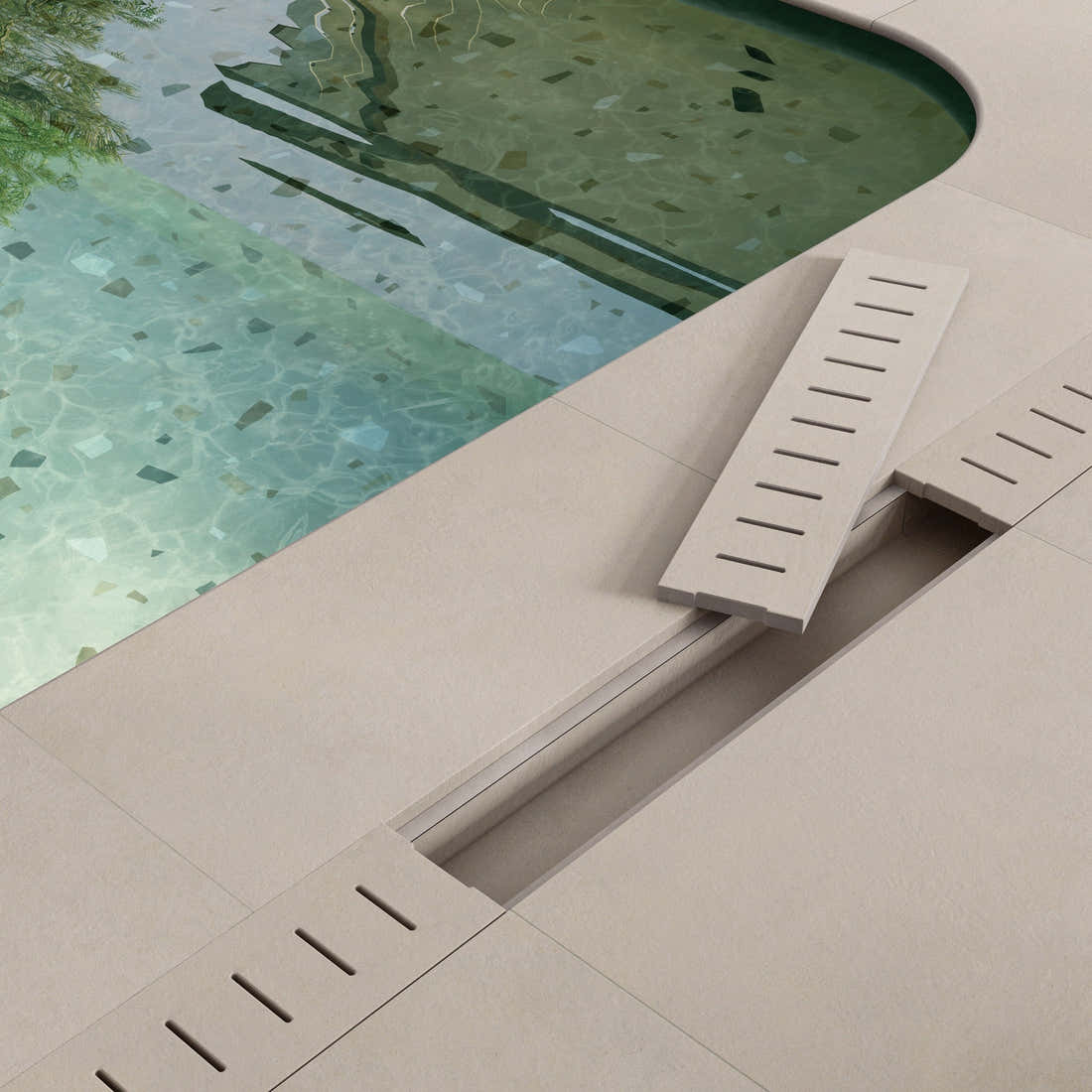 Protiskluzová dlažba 2 cm – bezpečný povrch u bazénu