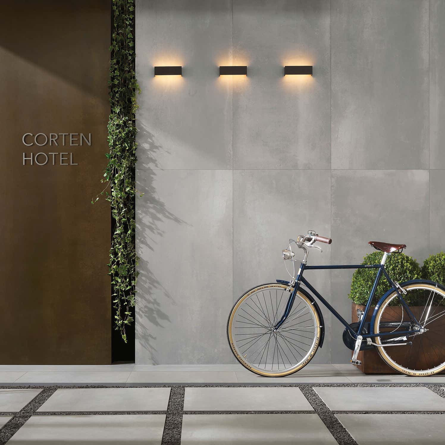 Světle šedá porcelánová dlažba venkovní pokládka na terče od dlažby.net