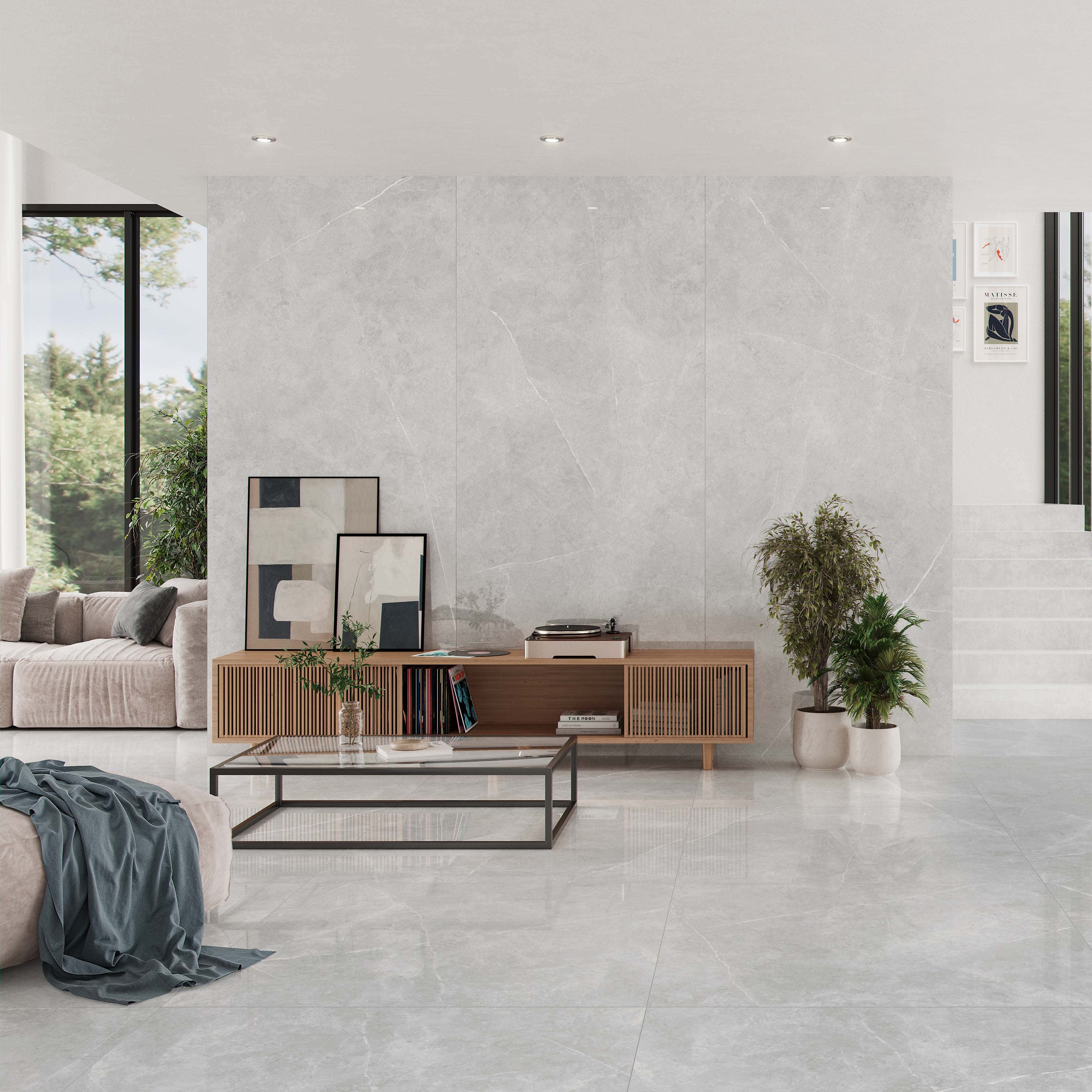 šedá dlažba mat do minimalistických interiérů moderního bydlení