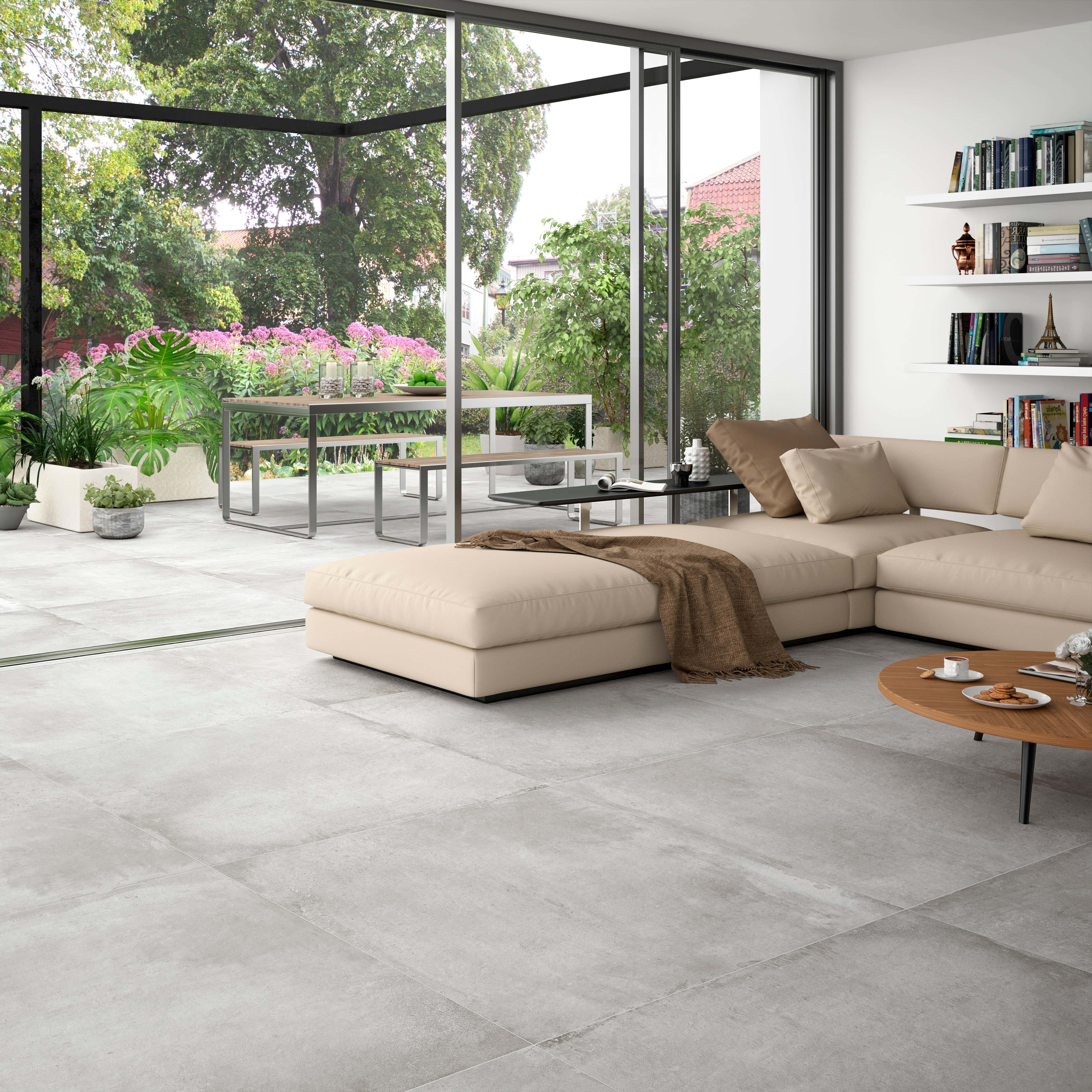 Porcelánová dlažba světle šedá – vhodná na podlahy i stěny