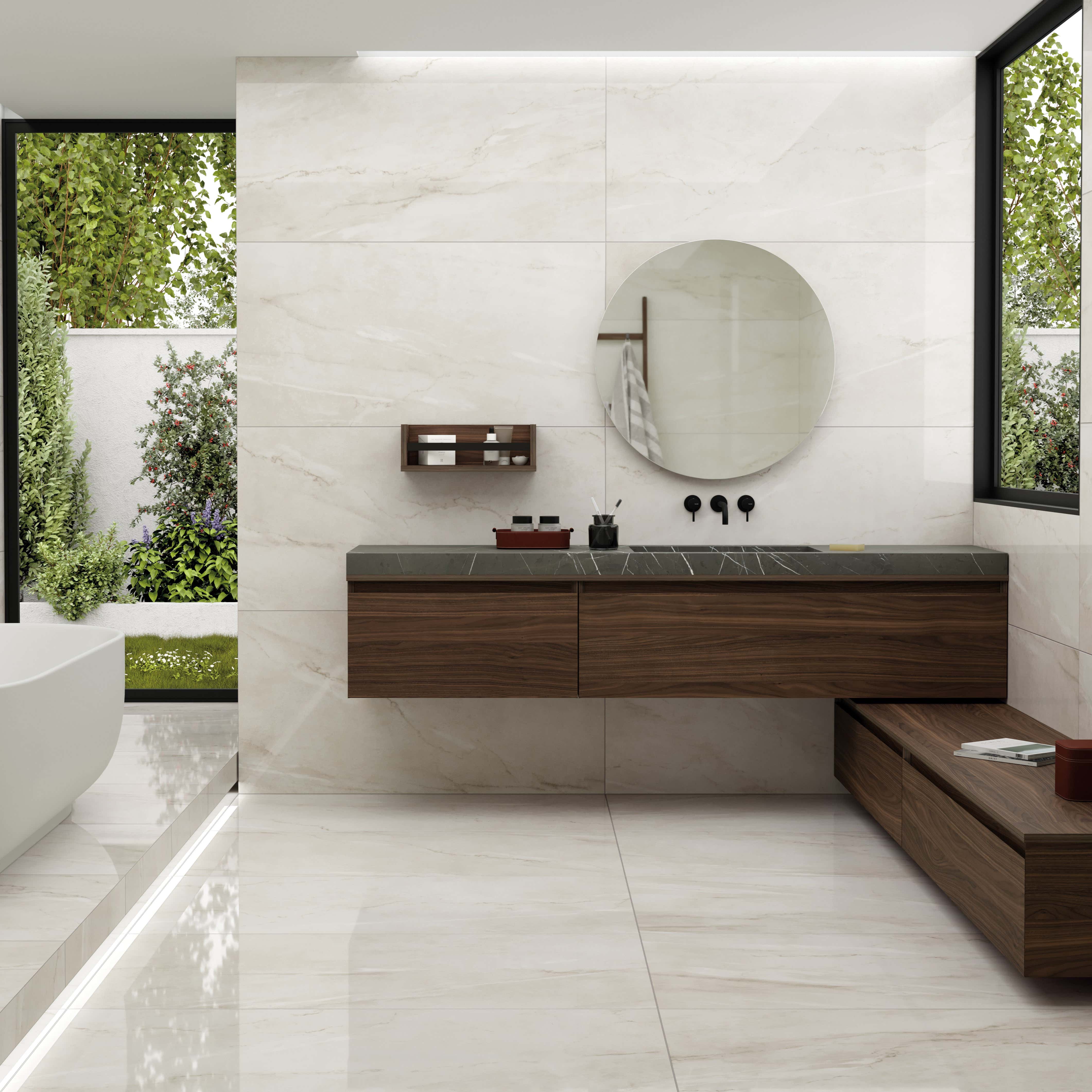 béžová-porcelánová-dlažba-mramorový-efekt-dlažby-net