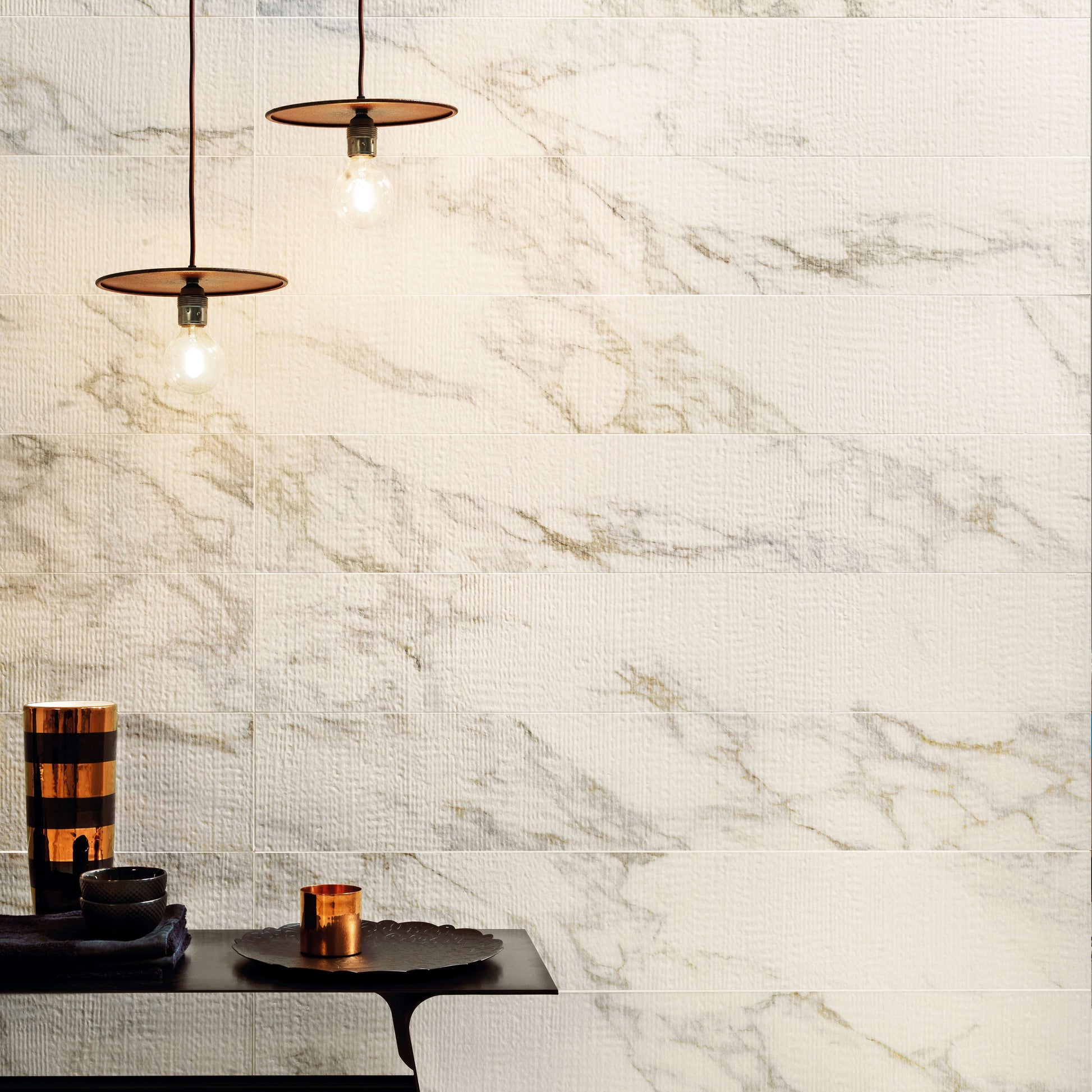 Luxusní zlatý mramor Calacatta – porcelánová dlažba do interiéru 3D