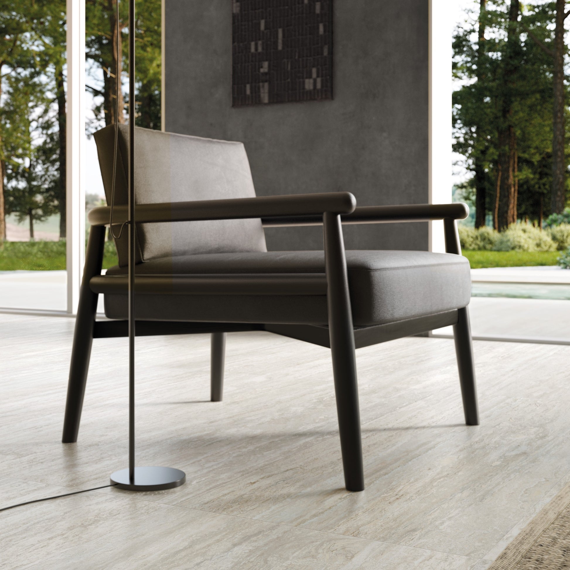 porcelánová dlažba travertin vein cut grigio od dlažby.net