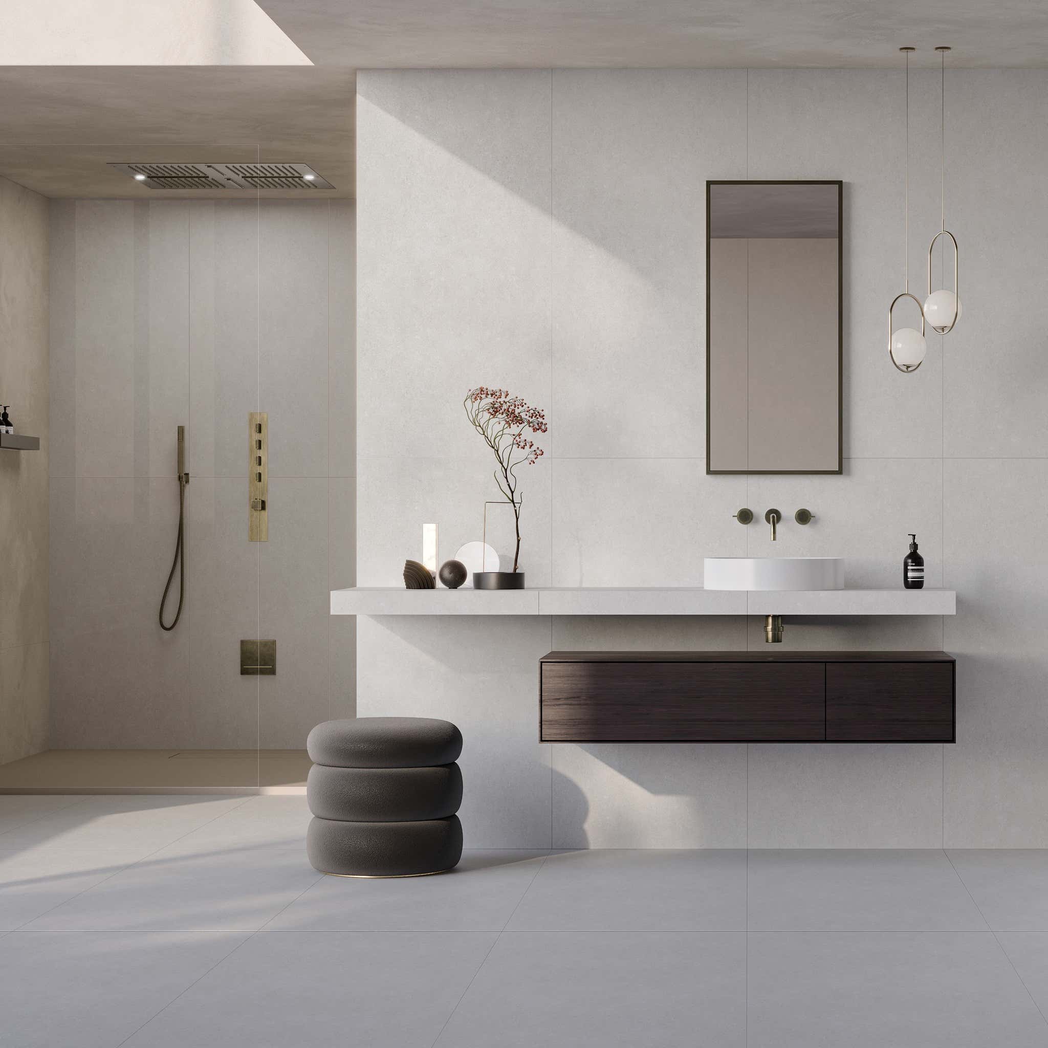 porcelánová dlažba Light Grey 60,5×121 – světle šedá velkoformátová porcelánová dlažba