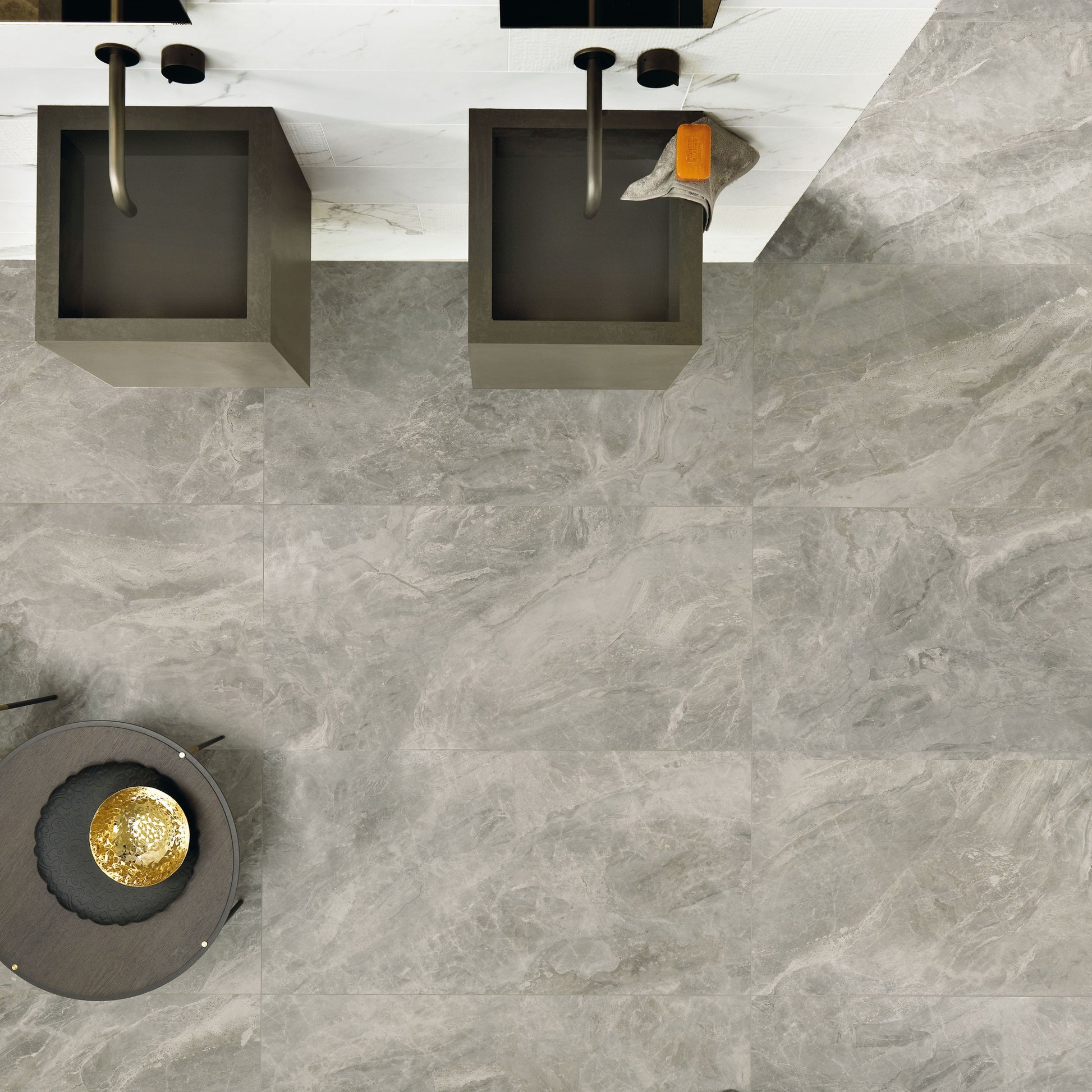 Velkoformátová dlažba Orobico Grey – porcelán imitace mramoru