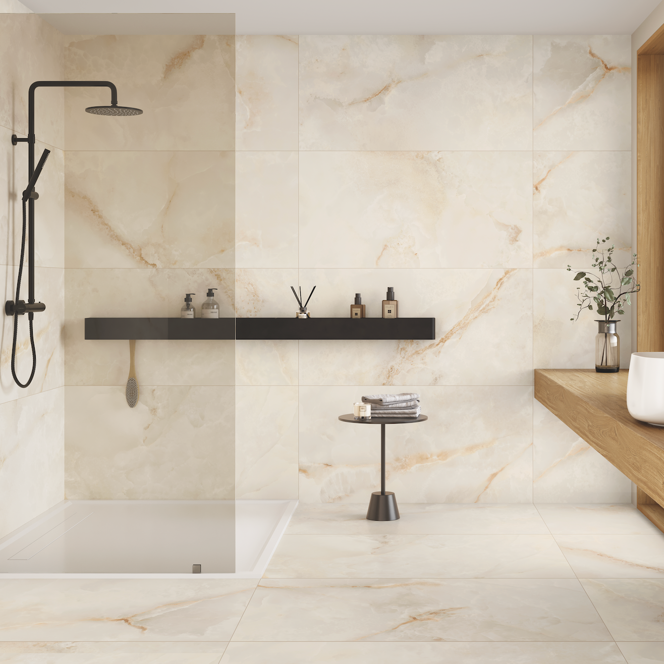 Porcelánová dlažba Orion 60×120 satinato – béžový onyxový vzhled dlažby-net