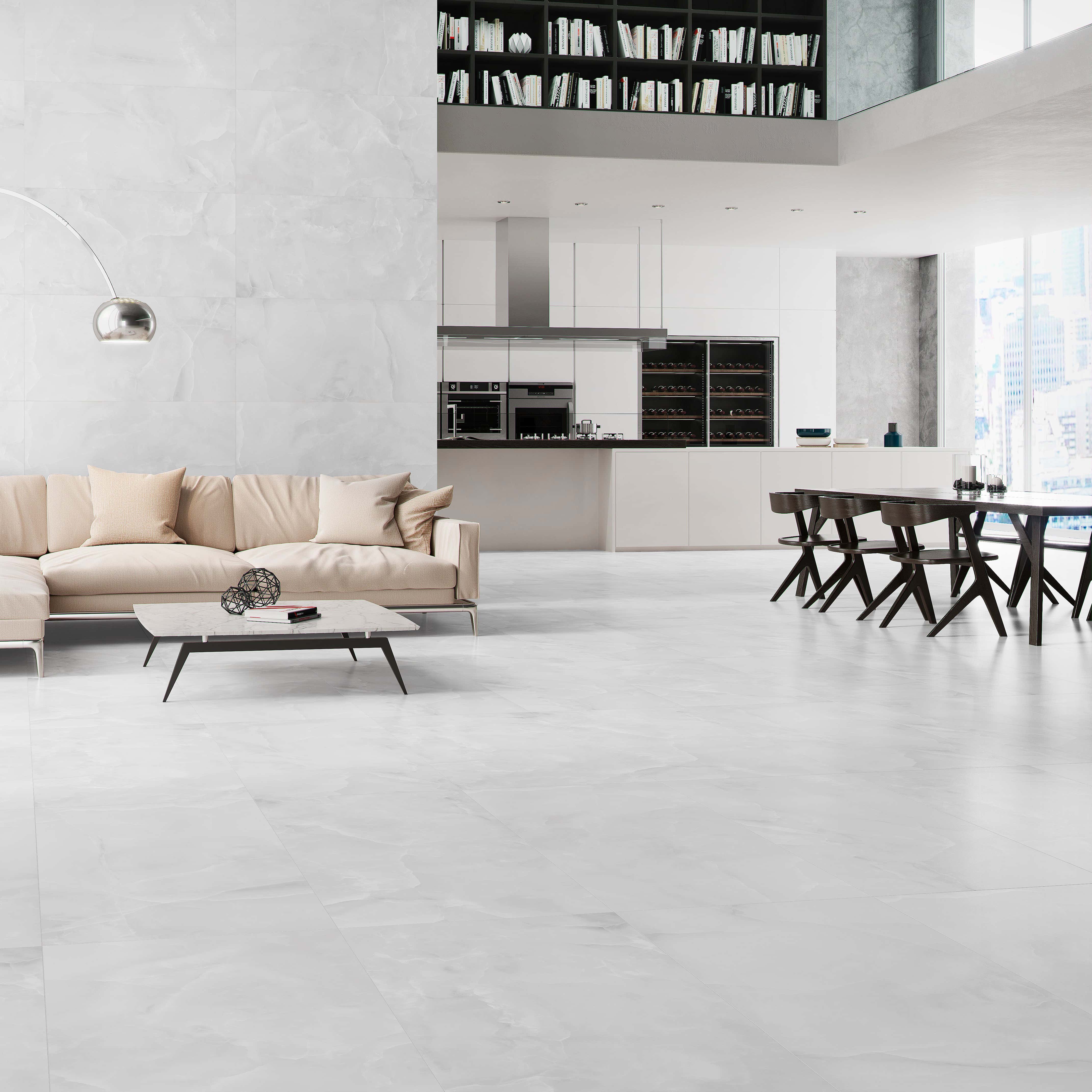 Porcelánová dlažba Baikal Grey – saténový povrch inspirovaný kamenem