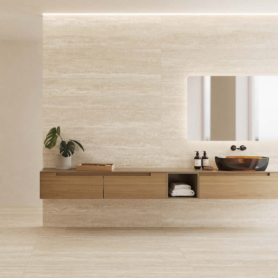 Porcelánová dlažba Toscana Natural – travertin béžová do interiéru