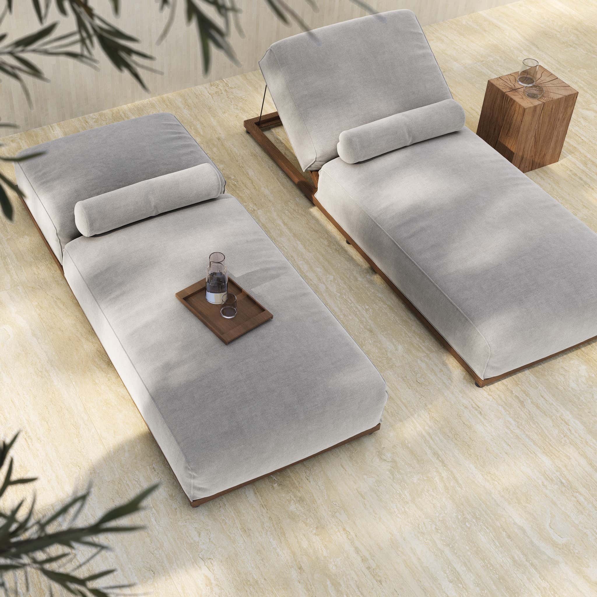 Sluneční terasa – velkoformát Beige Cross Cut 60×120